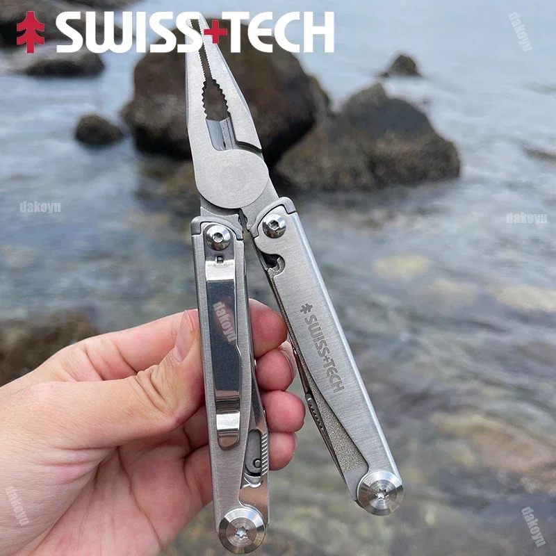 Swisstech 18-in-1 Foldable Multifunctional Combination Tool Pliers Foldable Scissors EDC New Replaceable Pliers