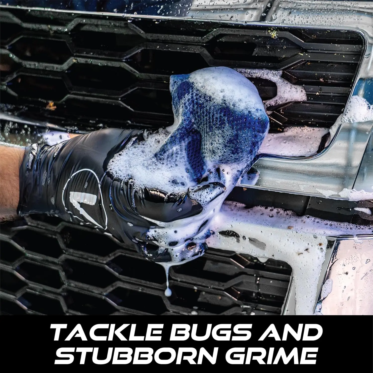 Mesh Bug Sponge Bug and Tar Remover for Car Non-Scratch Reusable Mesh Car Wash Sponge