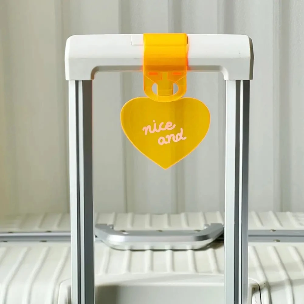 Étiquette de bagage mignonne en PVC souple, étiquettes de voyage en forme de cœur, étiquette de nom de valise, étiquettes de bagage Anti-perte, étiquettes d'avion, accessoires de voyage de vacances