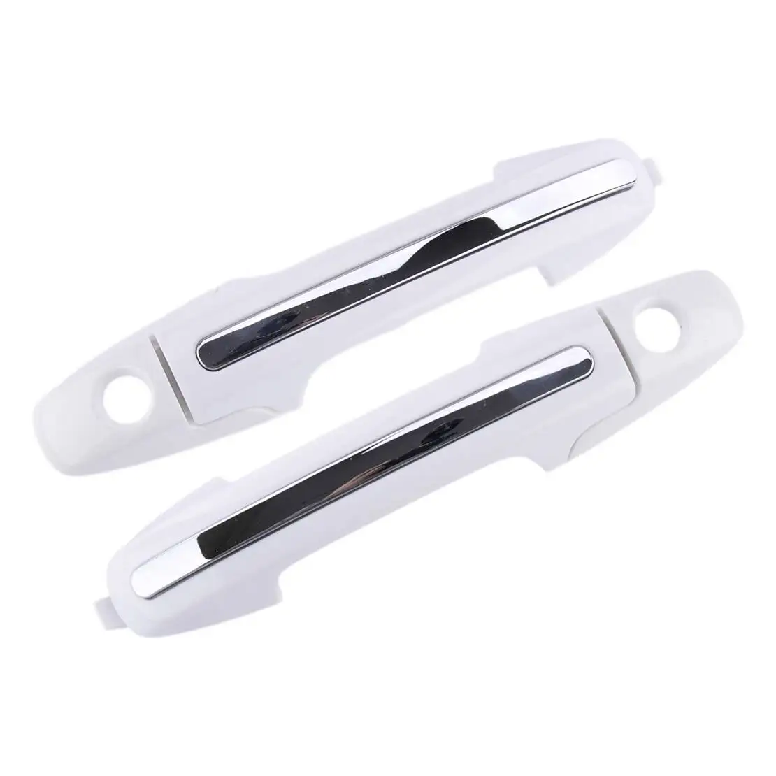 1 Pair White Front Left Right Outer Door Handle Plastic Fit for Foton Tunland Pickup E3 E5