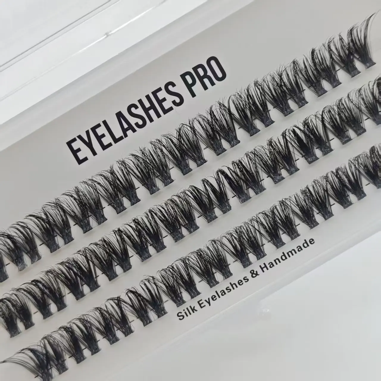 BBA-011 DIY Hand Made Eyelash Extension Segmented Flase Lashes Dramatic Lash Bundles Soft Ribbon Strip Eyelashes Makeup Lashes