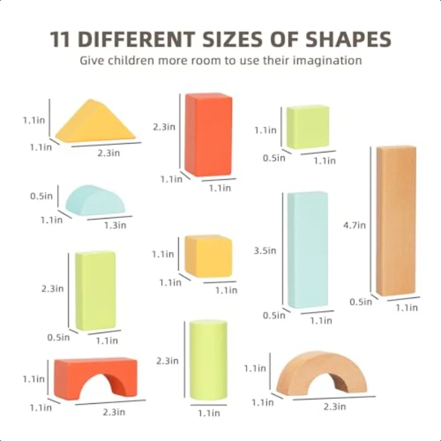 100 stks Bouwstenen voor Peuters 13 Houten Blokken voor met Opslag Emmer en Vorm Sorter Deksel Montori Speelgoed voor 1 2 3 Jaar O