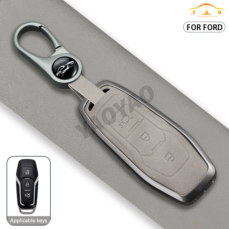 

2025 Fashion Car Key Case Cover for Ford F-150 Focus Explorer Edge 3 4 ST MK3 MK4 Car Key Protector Shell Fob Accessories