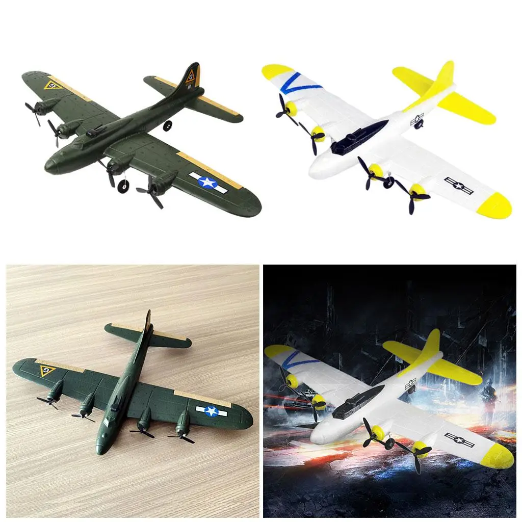 

EPP Aircraft Remote 2.4G 2 Channel Plane Fixed-Wing Stunting Glider for Kids Easy to Control RTF Airplane B17