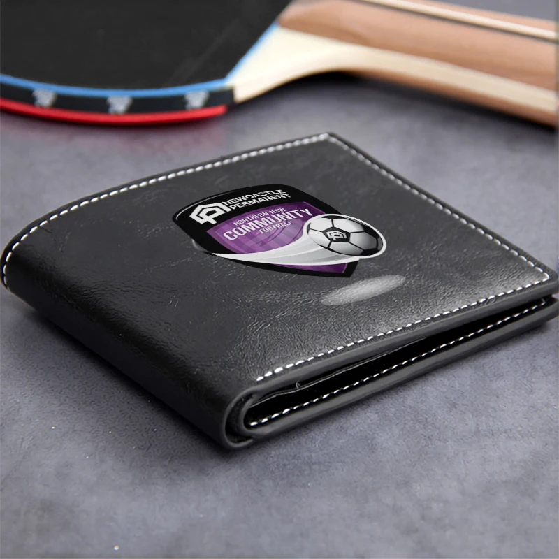 Newcastle Permanent Community Football PU Leather Wallet Men's Compact Durable Business Style Lightweight Design