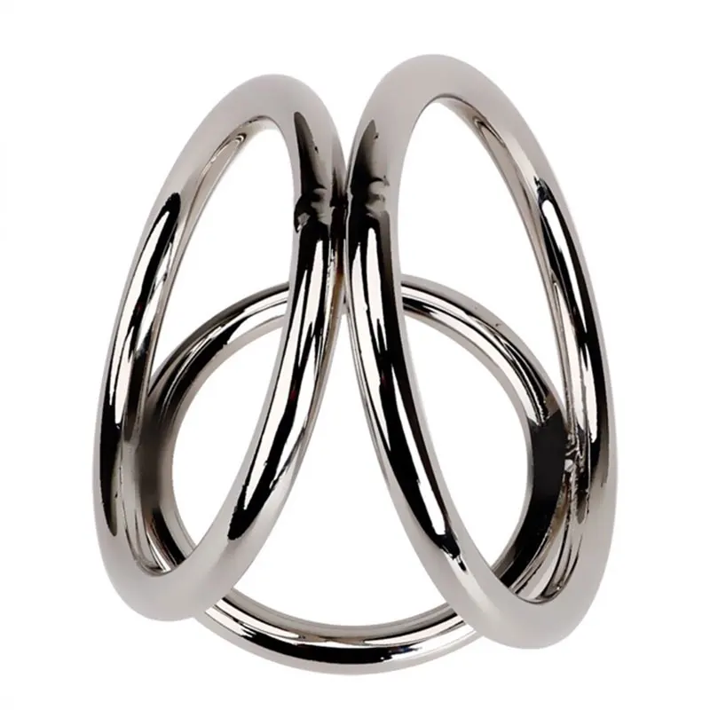 Three Cock Cages Penis Rings Cock Rings Stainless Steel Male Chastity Device