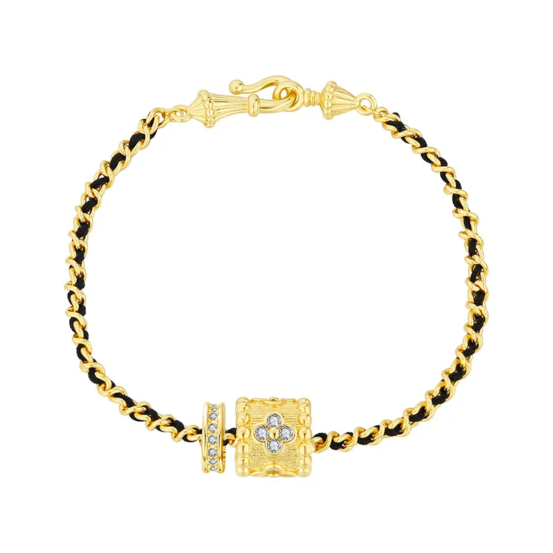 Altın Kaplama Altın Bilezikler Kadınlar için Büyük Bel Charm El Zincir Bağlantı Damga Ile Orijinal Moda Takı