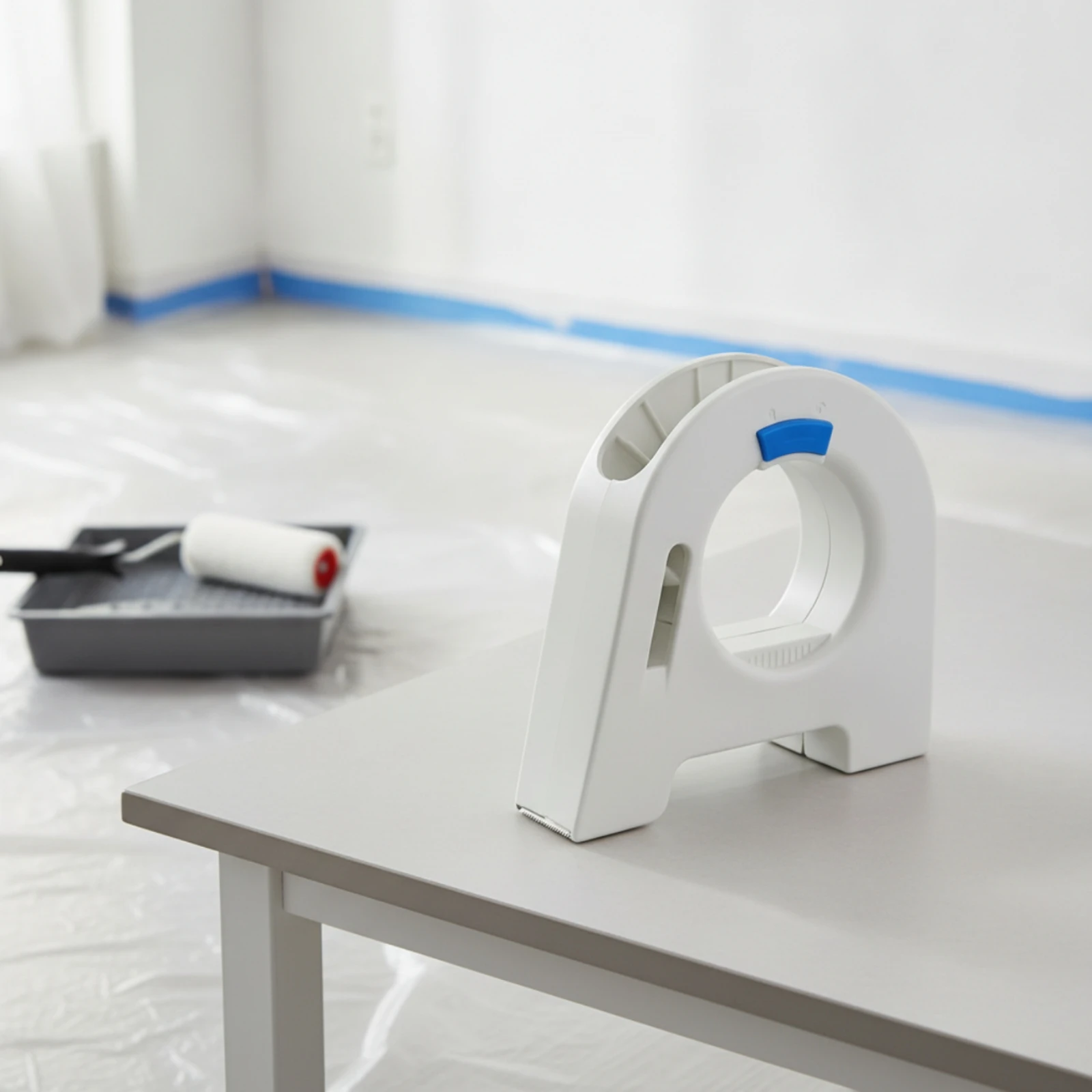 Fotografia 6: Aplicador de Fita de Pintor, Dispensador Compacto de Fita Adesiva, Ferramenta Ergonômica Manual para Pintores, Montagem de Equipamentos de Pintura