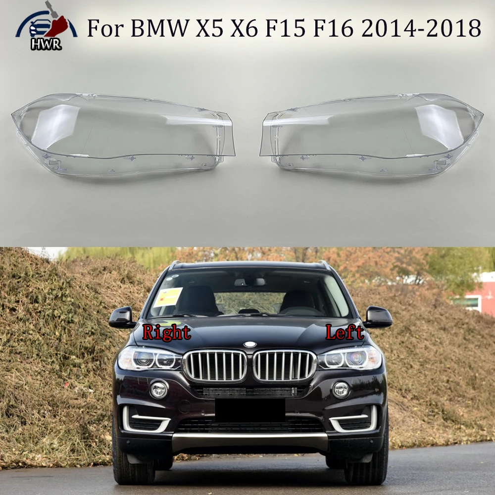 

Headlamps Plastic Cover Lampshade Headlight Shade Headlamp Shell For BMW X5 X6 F15 F16 2014 2015 2016 2017 2018