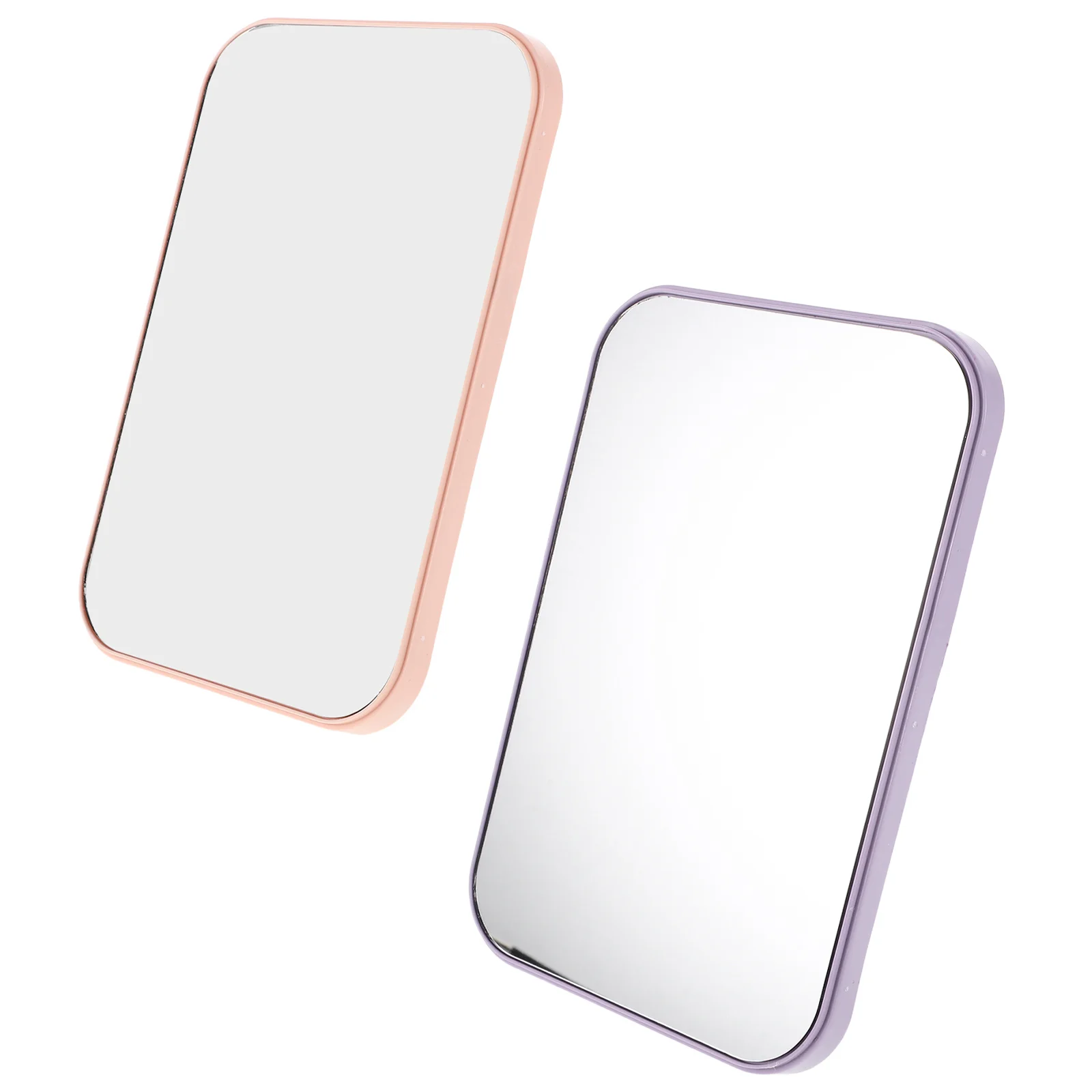 2Pcs Desktop Make-Up Spiegel Tragbare Dual Verwenden Freistehende Wand Eitelkeit Prinzessin Stil Kleine Tisch Spiegel