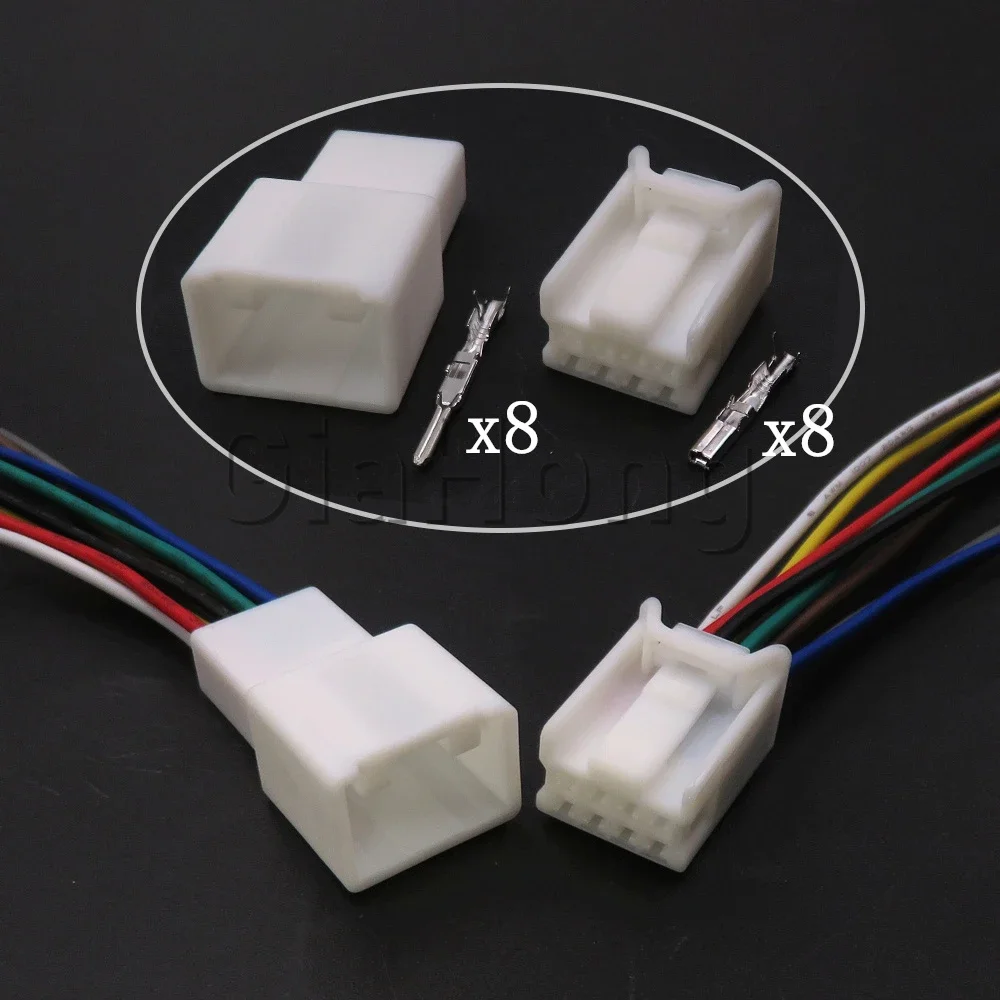 

1 Set 8 Ways AC Assembly Car Replacement Connector Parts Automobile Adaptor 6098-5686 6098-5695 Auto Wire Harness Unsealed Plug