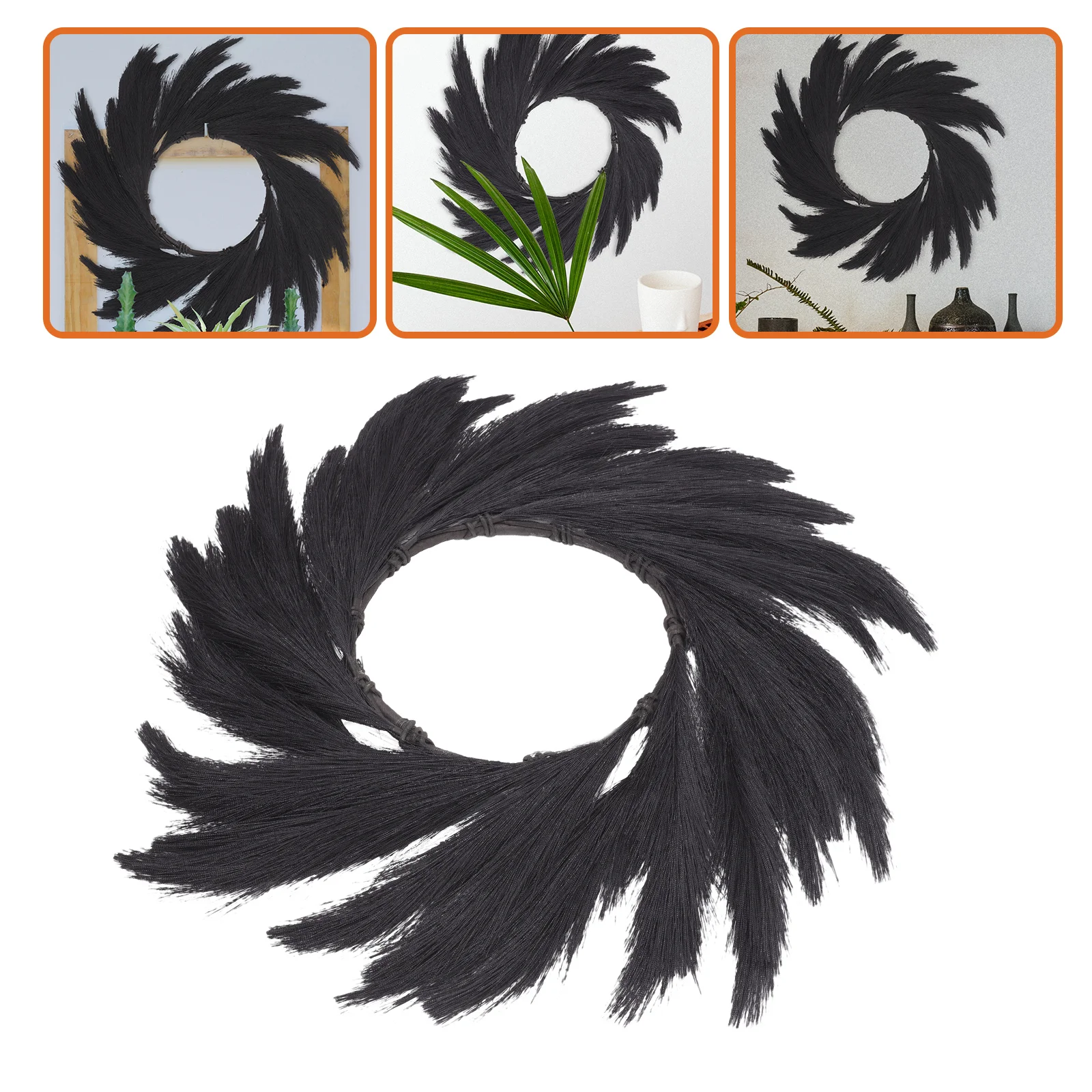 

Artificial Home Decor Simulated Wreath Phragmites Fall Decoration Stylish Chic Farmhouse Wreath Easy Care