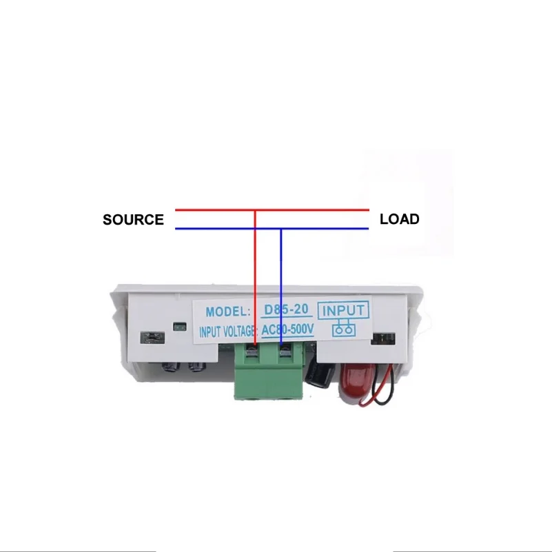 LCD Digital Display AC Power Voltmeter D85-120 Color Screen Voltage Measurement AC80-500v Digital Voltage Meter