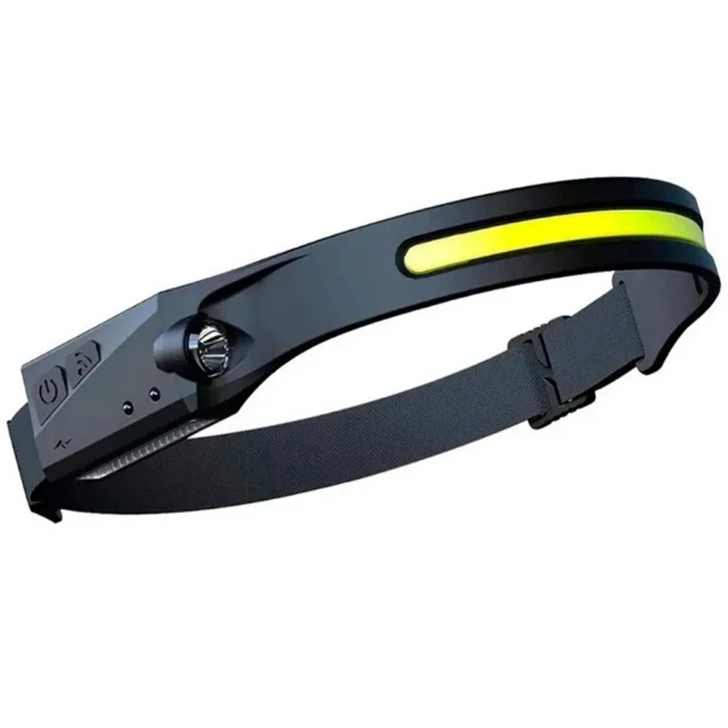 Smart Induction Rechargeable USB Charging Headlight LED Silicone Portable Strong Light Night Running Outdoor Lighting White