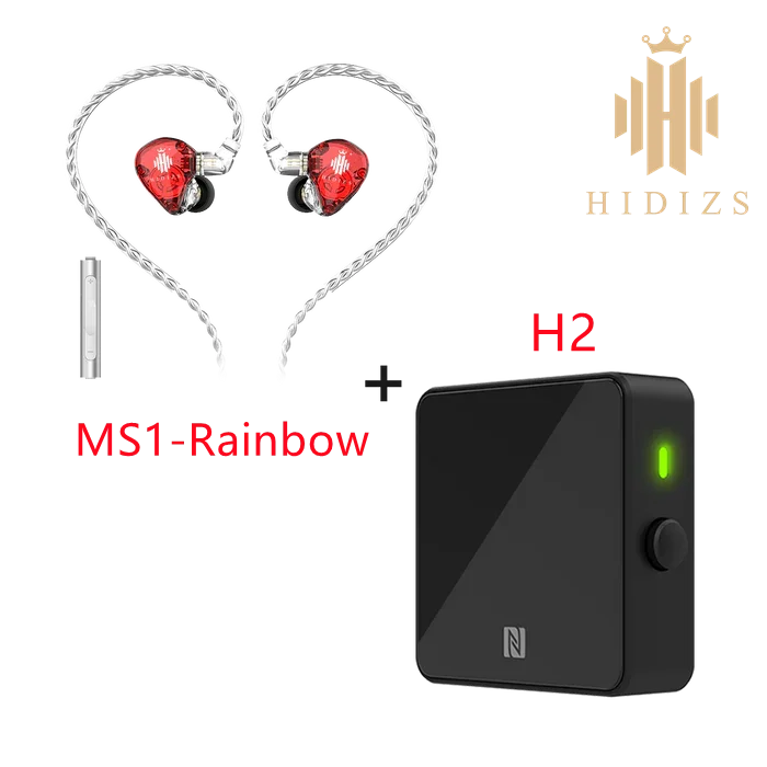 2023 New Hidizs H2 Lossless LDAC Bluetooth Receiver  Earphones +Hidizs MS1 Rainbow