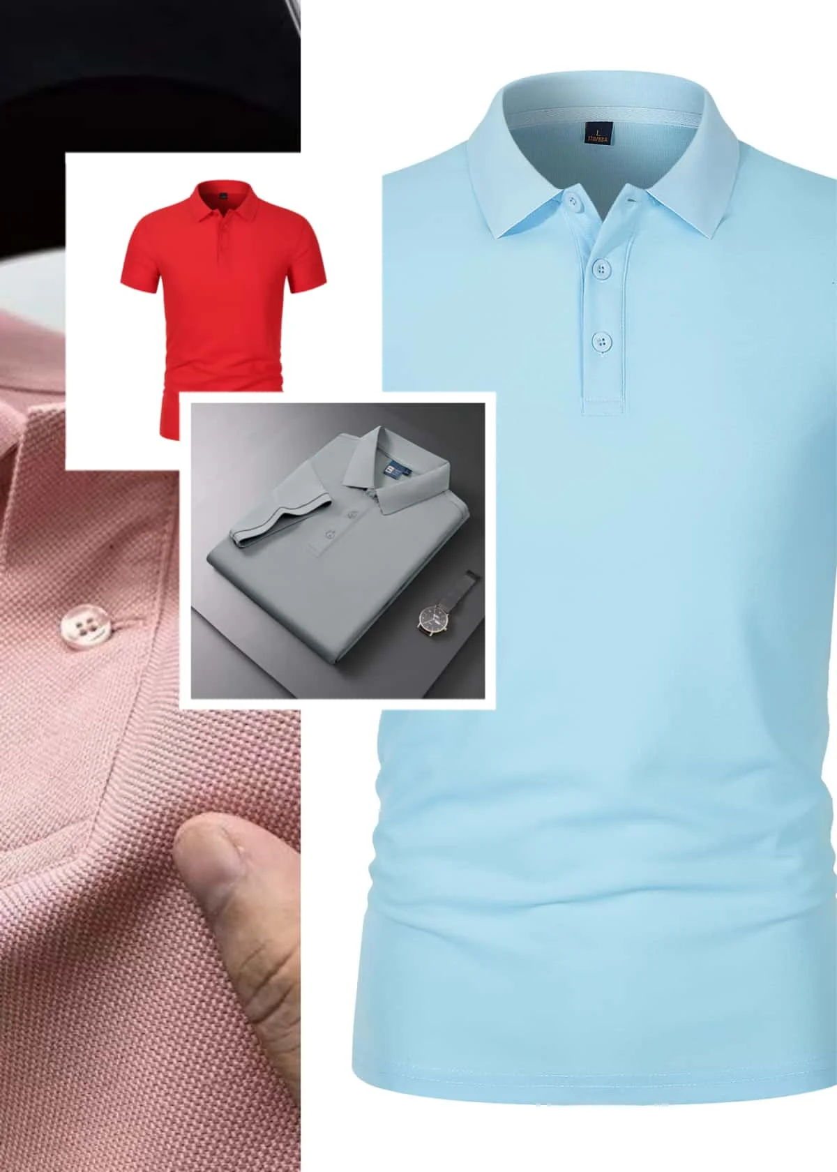 

2025 New Men's Fashion Solid Short Sleeved Polo Shirt Summer Breathable Comfortable Top 2155