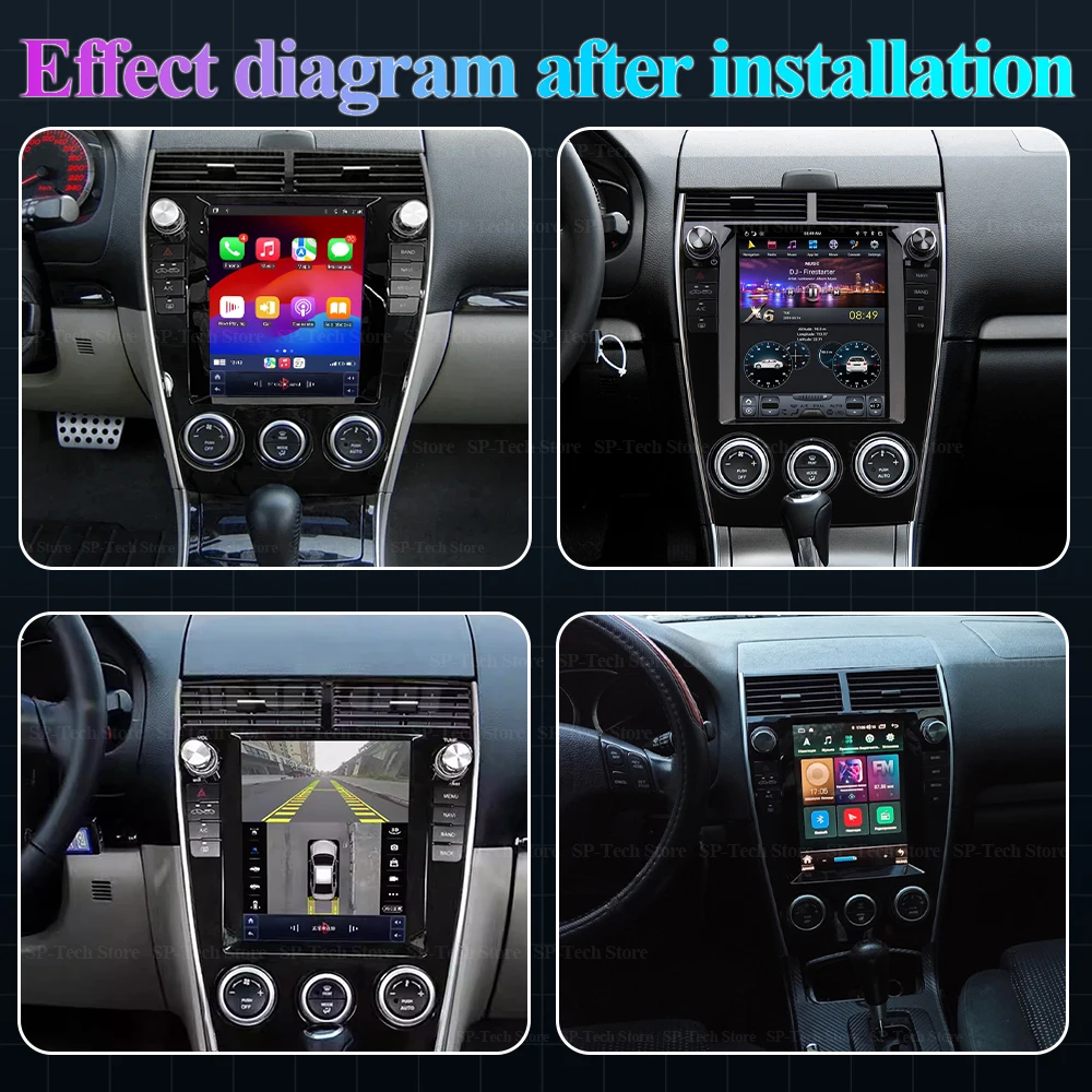 9.7" Android 16 For Mazda 6 2004 2005 2006 2007 2008 2009 2010 2012 2013 2014 2015 Car Radio Multimedia Video Player GPS Carplay - view 3