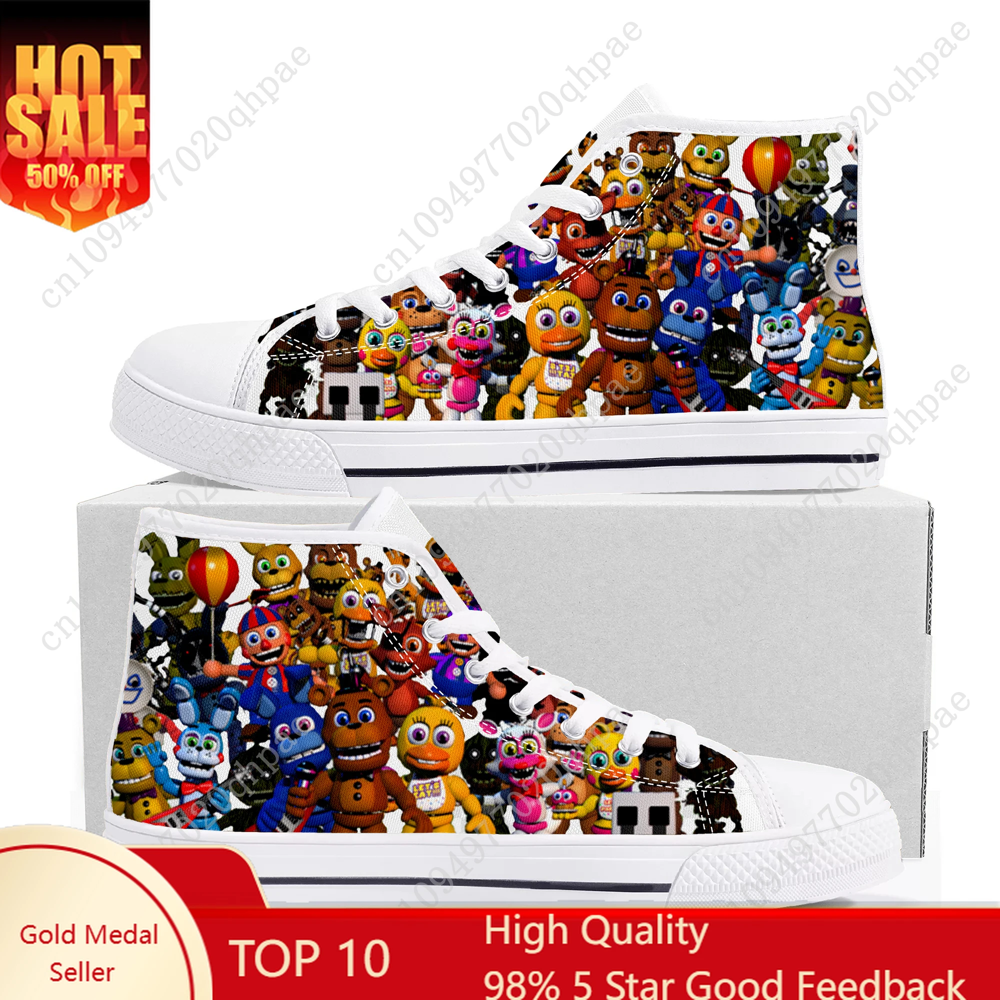 

F-Fives High Top Sneakers N-Nights Mens Womens At F-Freddyse Teenager High Quality Canvas Sneaker Print Shoes Personalized Shoe