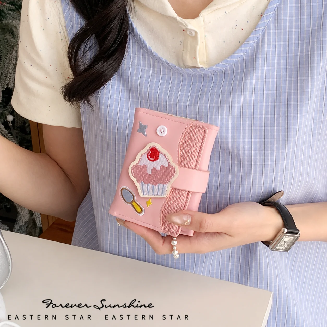 Id Card Wallet Cartoon Pu Wallet Large Capacity Wallet Compact Short Purse For Commuting Cash Storage Daily Going Out
