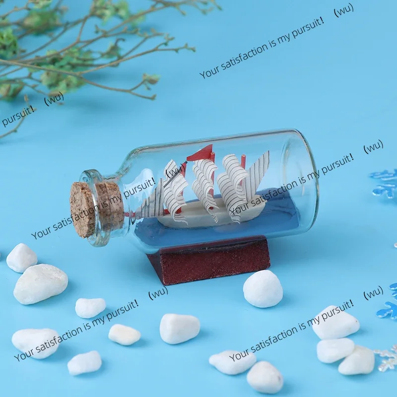 6 * 2.7 cm 1:12 doll house miniature glass drift bottle, miniature house decoration, children's toys