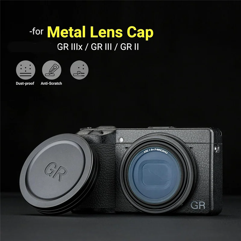 FORW-Camera Lens Cap Cover Protector Aluminum For Ricoh Gr3x HDF GR Iiix HDF GR III GR II Gr3x GR3 GR2 Photography Accessory