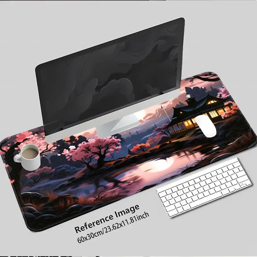 Mouse Pad Game Console Pad Keyboard Mouse Pad Computer Laptop Pad office Pad Desk accessories XXL Waterproof Ink Wash Painting