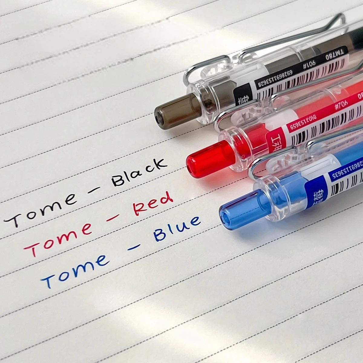 2/3/6/12pcs Juicy Color Gel Pens Click Type Transparent Barrel Fresh Colors Quick-dry Ink 0.5mm Ballpoint for Drawing F7903