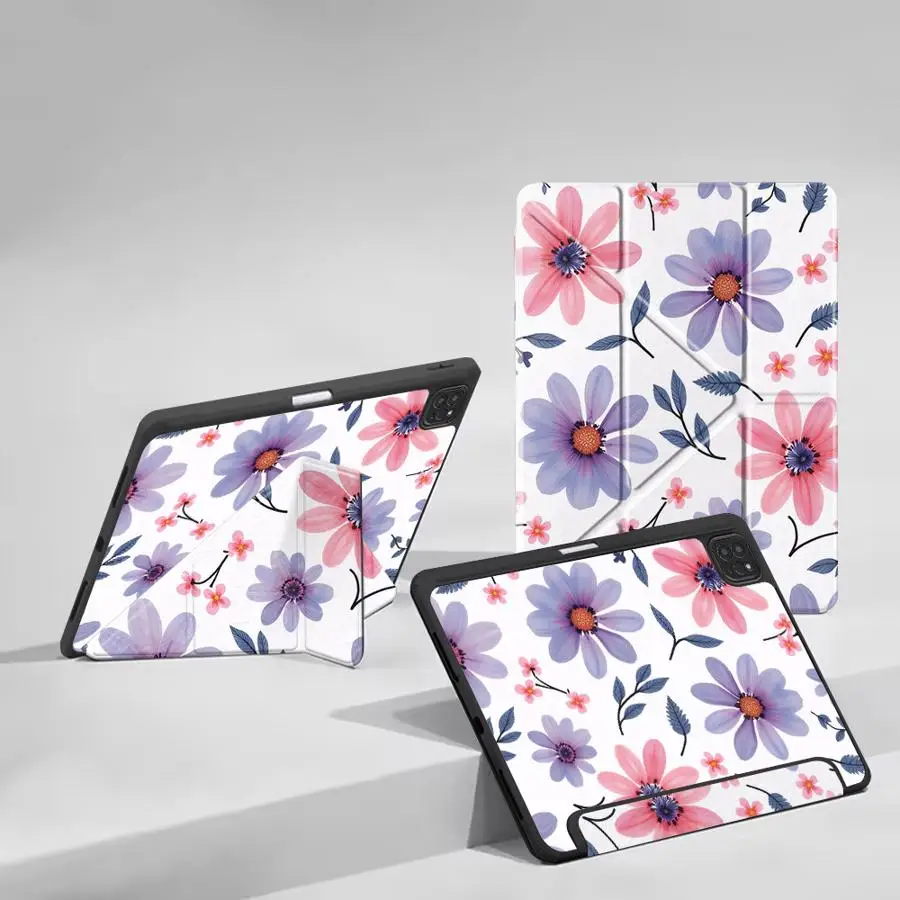

Dasiy Flower Purple Tablet Case For iPad Air 2025 4 5 M3 Mini 7 6 Pro 10th 7th 11th 9th 8th Air M2 1 2 M4 Holder Cover