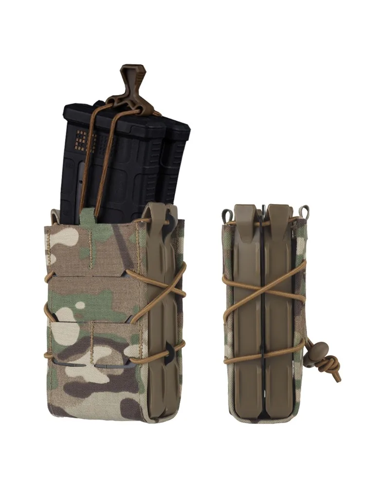 Kabura podwójna na magazynki 5.56 7.62 Taktyczna M4 AR15 Myśliwski Karabin Szybkozłączka Torba na Magazynki do Kamizelki Airsoftowej Plate Carrier Molle Gear (MG-135 MCBK) — Zdjęcie 2 z 2