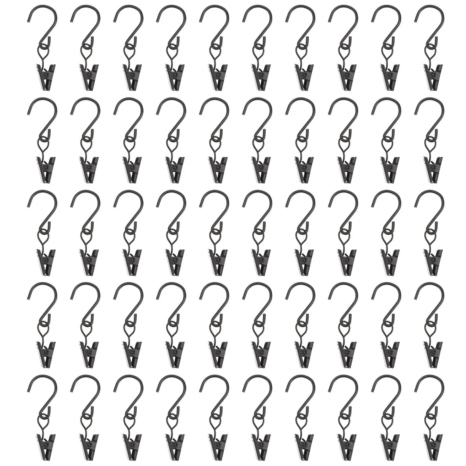 

50Pcs Curtain Hanging Clips Robust Fixing Clamp for Window Bath Curtain High Quality Accessory Long Service Life
