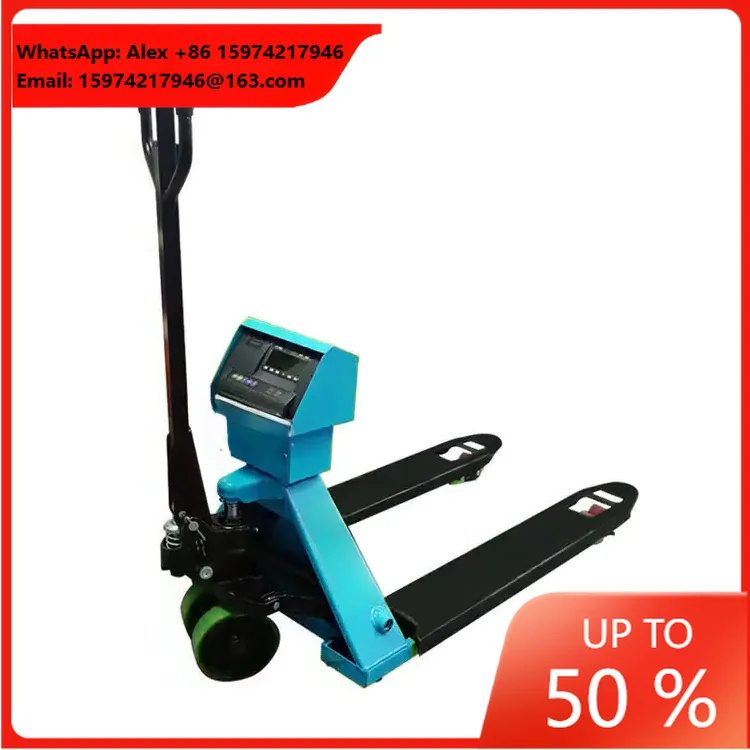 Manual Lift Trolley Truck 2ton 3ton Scale Hydraulic Pallet Jack Truck Weight Weighing Scale Truck