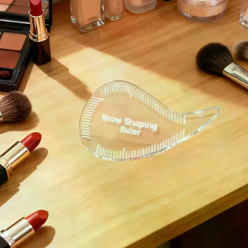 Strumento per la mappatura delle sopracciglia con arco a goccia, modello di righello per modellare le sopracciglia da 1 minuto, stencil, disegno rapido, PMU, sopracciglio, tratti di capelli, eyeliner