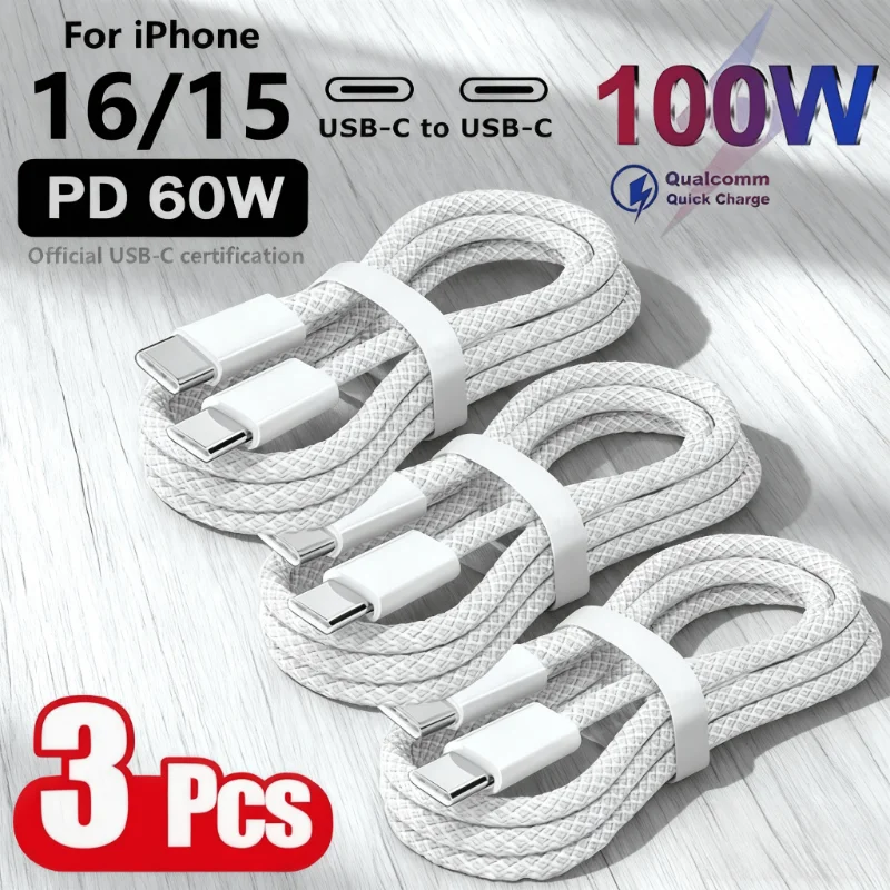 3PCS Usb C Cable To… - image