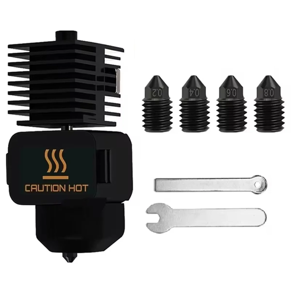 Kit Hotend N18R para A1/A1 Mini con boquilla de acero endurecido de 0,2/0,4/0,6/0,8mm, cubierta de silicona Hotend