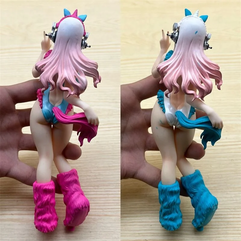 Furyu-figura de Super Sonico, traje de baño de 6,7 pulgadas, unicornio, Perla azul, verde blanco, figura, estatua, muñeca a granel, regalos de vacaciones