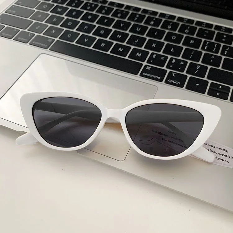 Koreanische Ins Nische High-end Sense Vintage Vielseitige Katzenauge Rosa Sonnenbrille frauen Sonnenschutz Gesicht Kleine Rahmen Sonnenbrille – Detail 6