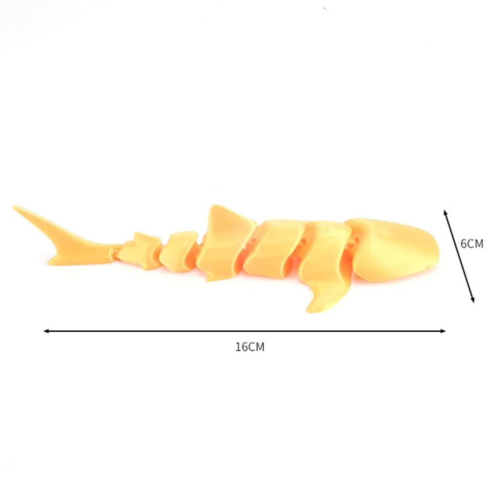 3D Printed Toys Flathead Shark Figures Model Multi-joint Movable Ornament Decorative Desktop Creativity Novelty Kids Gifts Toy