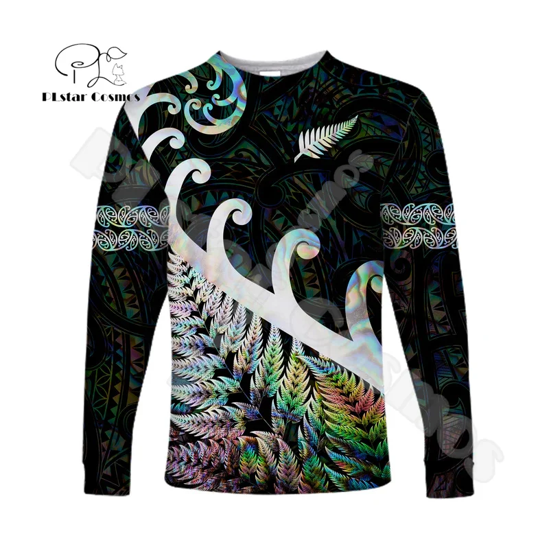 Custom Name New Zealand Aotearoa Maori Tattoo Vintage Retro Unisex 3DPrint Harajuku Pullover Streetwear Casual Jacket Hoodies L
