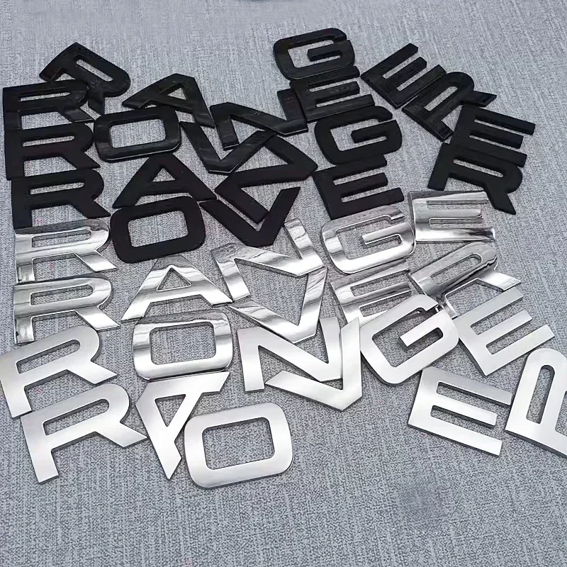 3D ABS Range Rover Car Bonnet Letters Logo Badge Emblem Sticker Accessories For Land Rover Discovery Defender Sport Evoque HSE