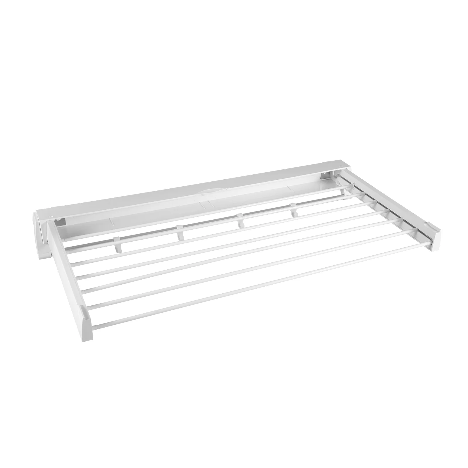 Imagem -04 - Dobrável Wall Mounted Hanger Clothes Drying Rack para Lavandaria Banheiros Varas