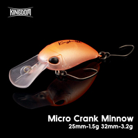 Kingdom Mini Crank Minnow Lure 1.5g 25mm 3.2g 32mm Floating Artificial Crankbaits Hard Wobblers For Trout Pike Fishing