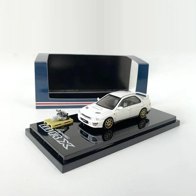 Hobby 1:64 Model Car Suba Impreza Ver1.0 (GC8) WRX STi Alloy Die-Cast Vehicle - White