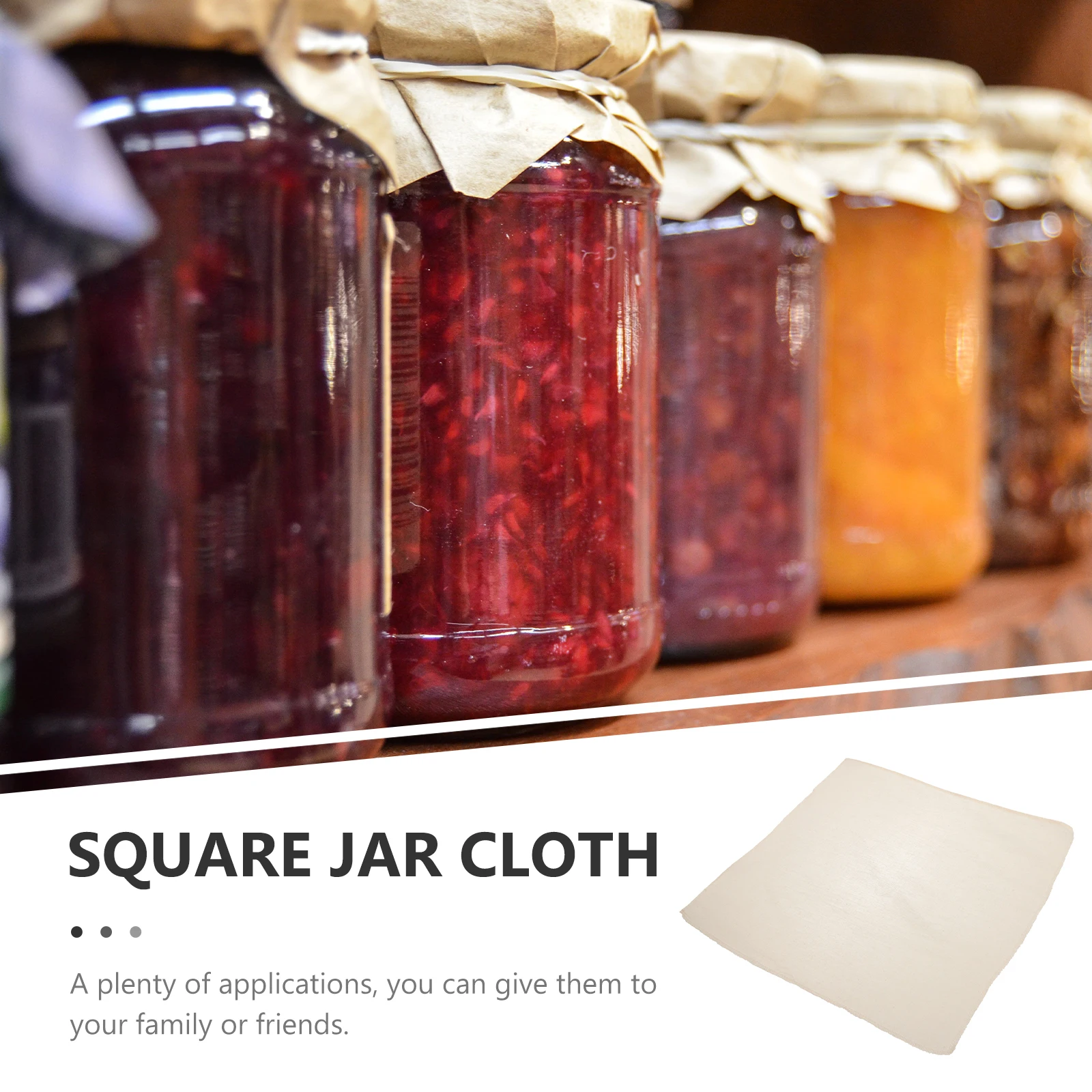 

20pcs Unbleached Muslin Fermentation Cloth Covers 40x40cm Jar Lid Breathing Covers Storage Bottle Kitchen Mason Glass