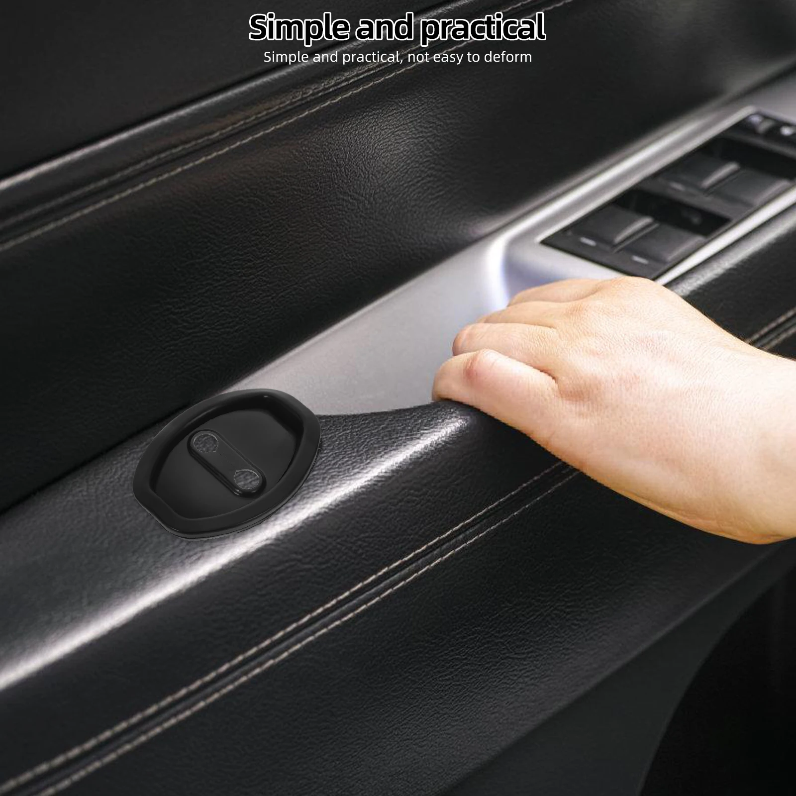 

6pcs Car Door Lock Protective Cover Universal Silicone Latch Guards Shock Absorption Noise Reduction Door Pad Vehicle Doors