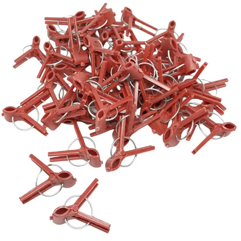 50PCS Plants Graft Clips Flat/round Mouth Plastic Clips Garden Tools For Cucumber Eggplant Watermelon Vegetable Trellis Clips