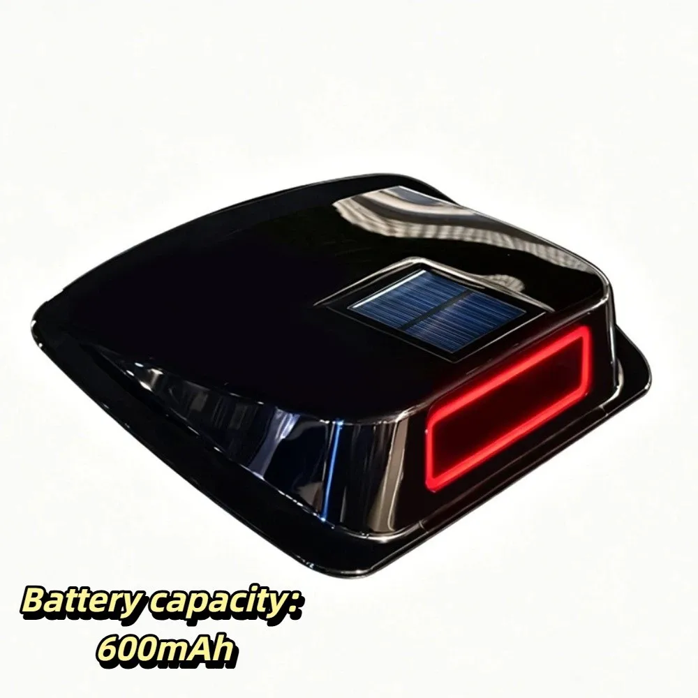 Energy-saving Solar Charging Structure Solar Powered Car Light Gentle Flickering Glow Smooth Outer Casing Auto Decorative Light