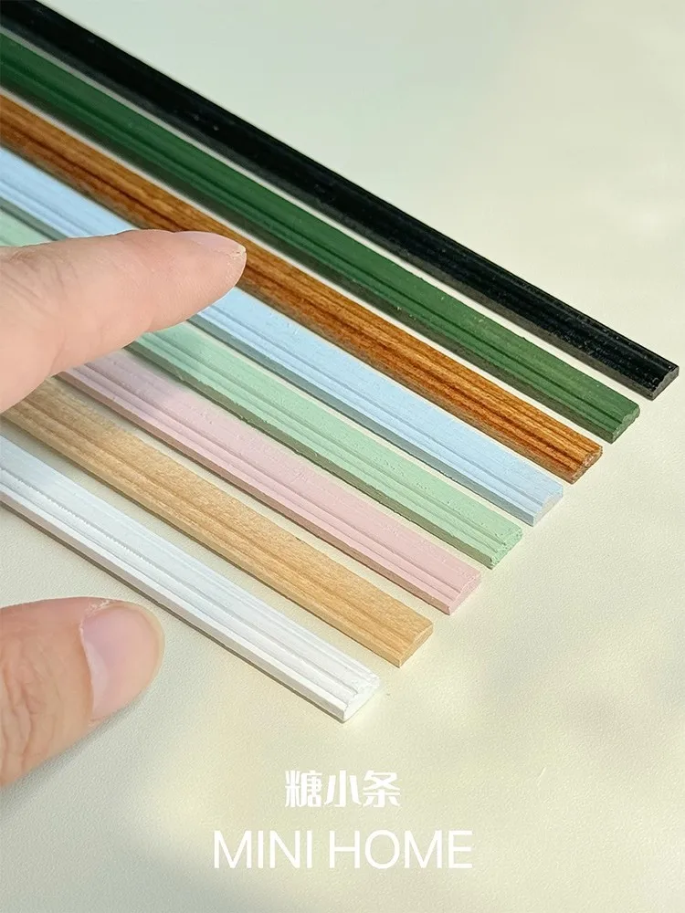 1/6 1/12 미니 모델 인형 집 가구 액세서리 웨이스트 라인 웨인스코트 베이스보드 Bjd Ob11 Gsc Blyth Soldier Lol 벽 장식