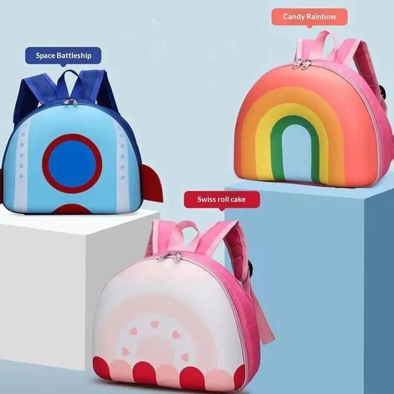 Toddler Kids Backpack Cute Rainbow Space Pattern Waterproof Lightweight Rucksack Preschool School Bag For Kindergarten Travel