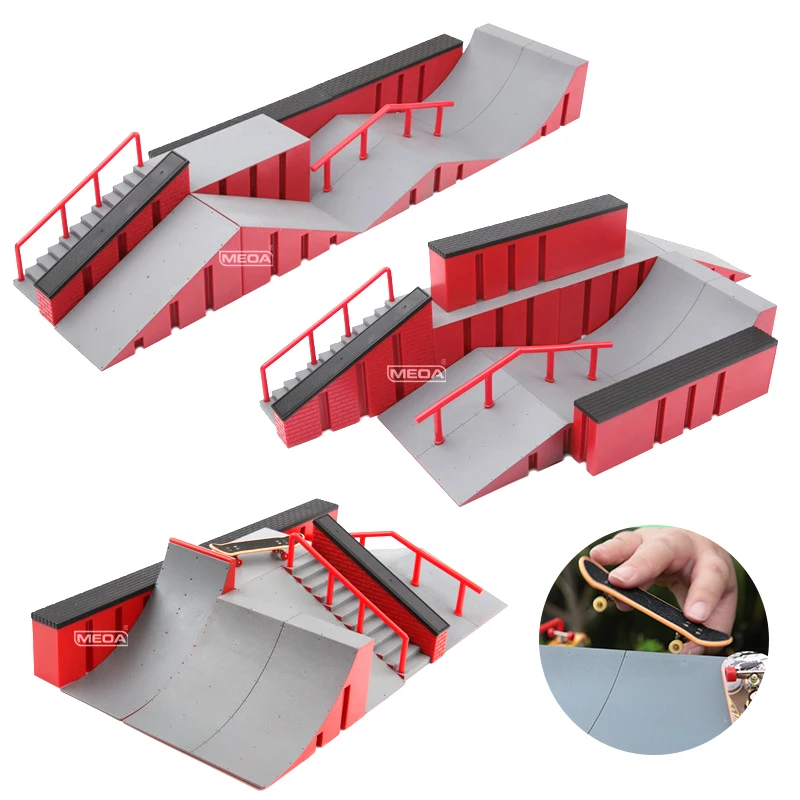 DIY Finger Skateboard Big Scene Park Mini Finger Skatepark Ramp Track Slope Stairs Venue Combination Indoor Home Fingertip Toys