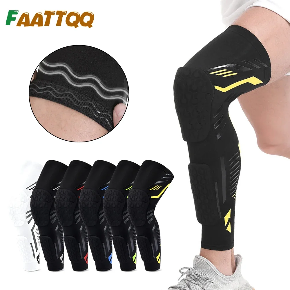 Sports Knee Braces, Crashproof Knee & Calf Pads, Thigh Compression Leg Sleeves Protection for Youth Adults Basketball Running